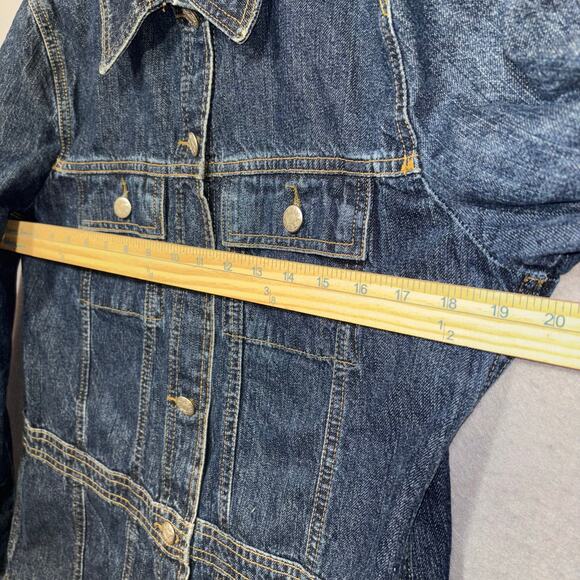 Vintage Zena Jeans Longer Length Medium Wash Denim Chore Jean Jacket Large Y2K - Picture 6 of 6